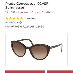 Prada Conceptual 01VS Sunglasses - Havana - Brown Gradient